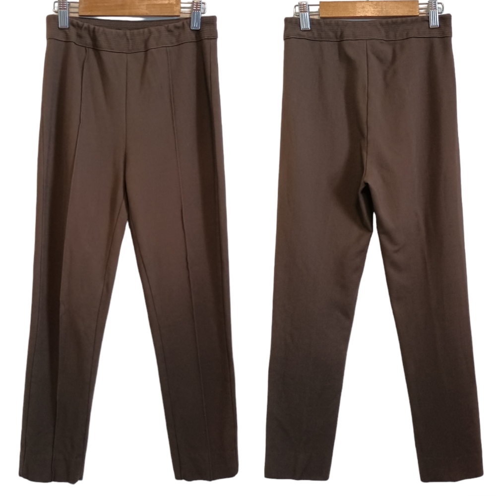 Soft Surroundings Brown Stretch Ponte Knit Pants PXS